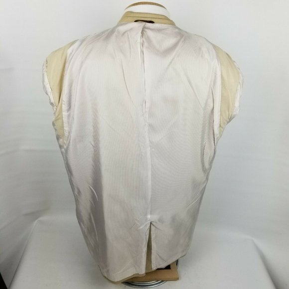 Oak Hill Sport Coat Mens 52R Beige Linen Blend - Picture 6 of 8